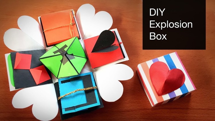 DIY Explosion Box Tutorial | How to Make Explosion Box | Birthday Gift   - Anushree's Craft TV
