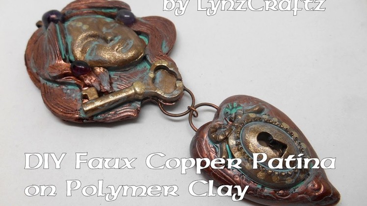 DIY Faux Copper Patina in Acrylic Paint on Polymer Clay Tutorial
