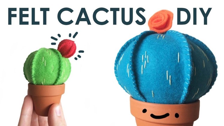 DIY Felt Round Cactus Tutorial