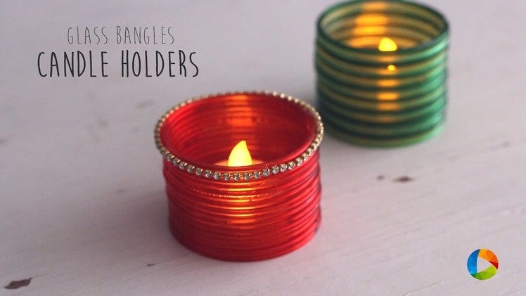 DIY Glass Bangles Candle Holders