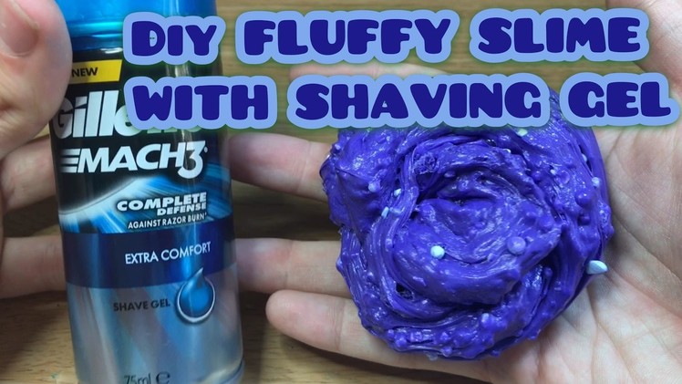 DIY HOW TO MAKE THE BEST FLUFFY SLIME WITH SHAVING GEL+ FLUFFY SLIME MIX FLOAM-easy simple tutorial