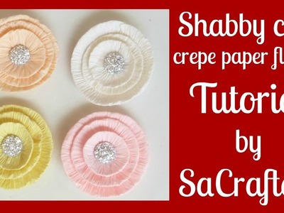 DIY:How to:Shabby chic crepe paper flower tutorial by SaCrafters