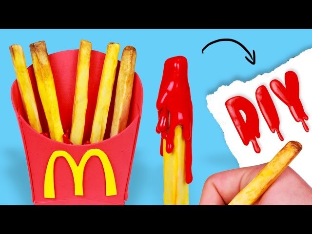 DIY McDonald's French FRIES PENS - Weird School Supplies!
