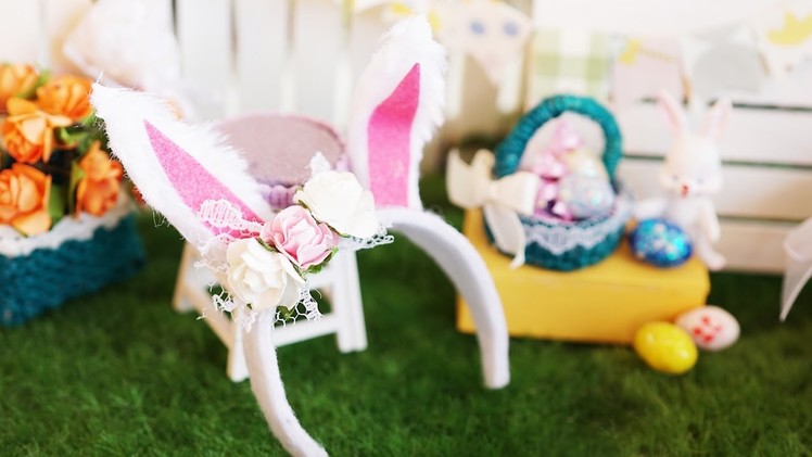 DIY Mini Bunny Ears Headband Tutorial - for Dolls, Nendoroid at Easter