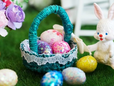 DIY Miniature Easter Egg Basket Tutorial - Nendoroid & Dollhouse accessories