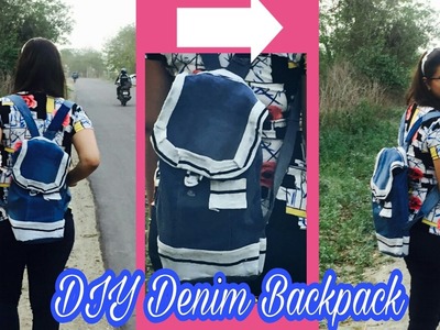 DIY: No-Sew Backpack from Old Jeans || Recycle old Denims