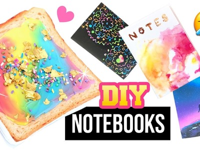 DIY Notebooks Inspired By INSTAGRAM!! Unicorn Toast, Galaxy, Rose Gold and MORE!