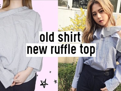 DIY Old Shirt to New Ruffle Asymmetrical Shirt (ft.Coolirpa) | Qformation EP.8