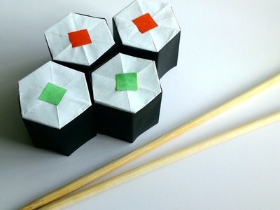 DIY Origami Sushi Rolls - Paper Sushi Rolls.