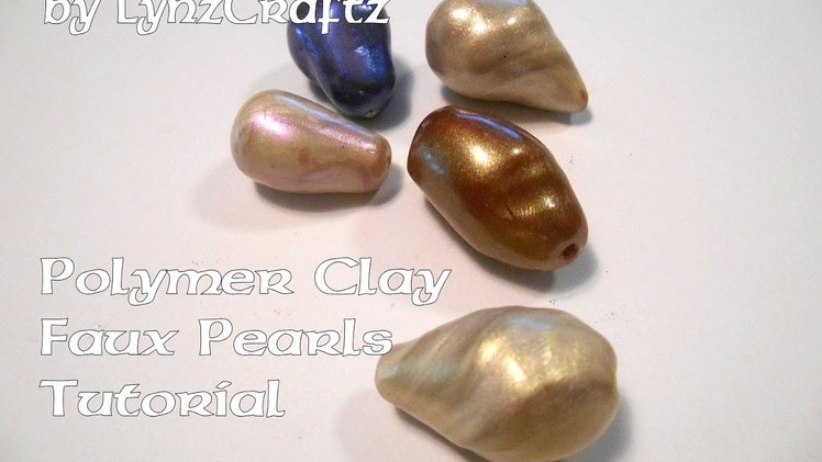 DIY Polymer Clay Faux Pearls Tutorial