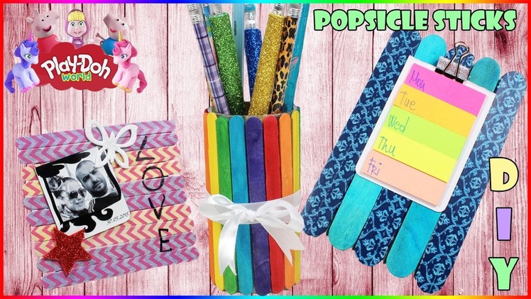 DIY Popsicle Sticks Craft | How To Make Rainbow Pencil Box | Photo Frame