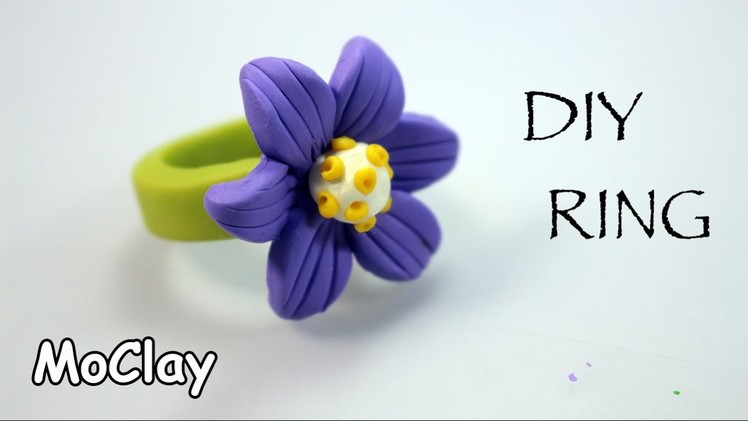 DIY Ring flower - Polymer clay tutorial