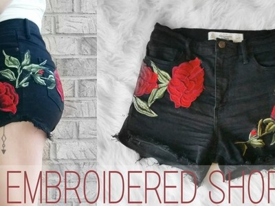 DIY ROSE EMBROIDERED SHORTS - DISTRESSED - PINTEREST