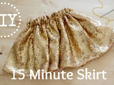 DIY Sequin Skirt | Sew in 15 Minutes!