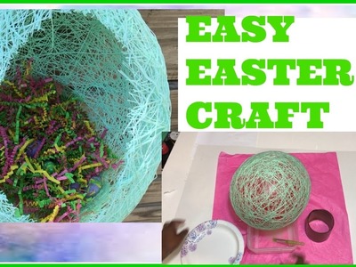 Diy String Easter Basket Easy & Cheap