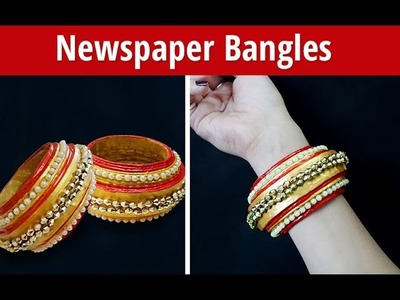 Easy Creative DIY Newspaper Bangles Making at Home | Paper Jewellery Making | StylEnrich