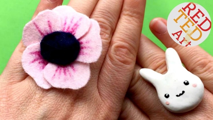 Easy Felt Flower Ring DIY - Easy Jewellery DIYs - Sew a Flower RING DIY