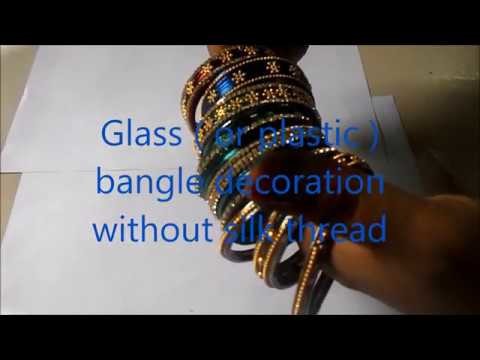 Glass bangles craft | decoration ideas without  silk thread | Sudha Balaji
