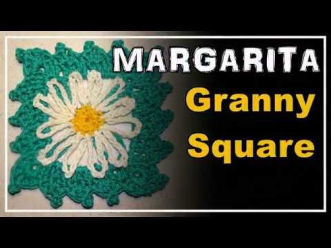 GRANNY SQUARE MARGARITA Crochet Pattern. Häkeln Muster Lana Wolle