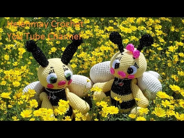 Helenmay Crochet Amigurumi Bee Part 1 of 3 DIY Video Tutorial