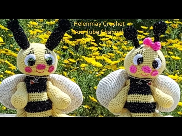 Helenmay Crochet Amigurumi Bee Part 2 of 3 DIY Video Tutorial