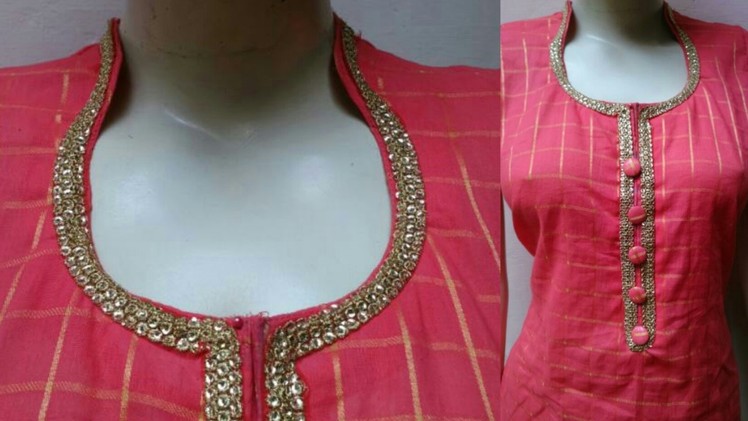 High collar neck DIY| Collar neck cutting and stitching