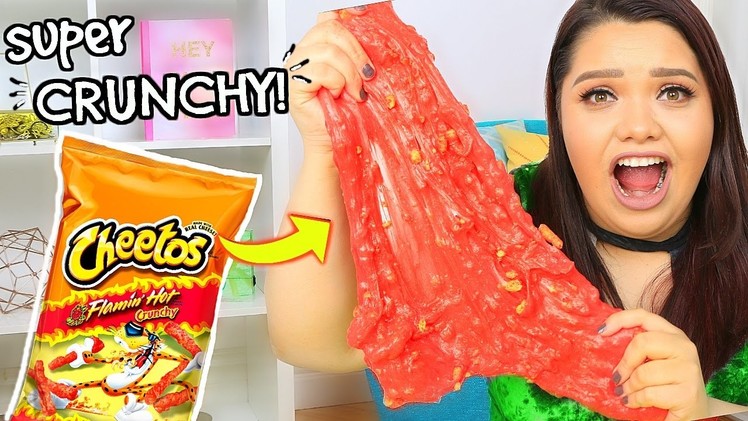 HOT CHEETO SLIME! DIY Super Crunchy Cheetos Slime!
