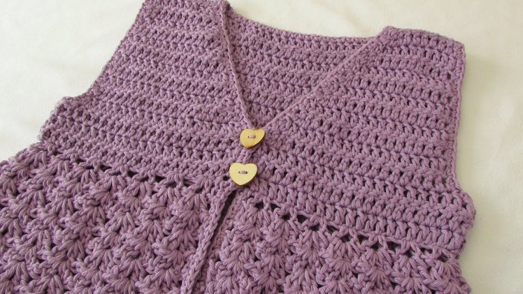 How to crochet a girl's pretty bohemian vest