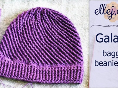 How to Crochet Galaxy baggy beanie hat ○ Free Step by Step Crochet Tutorial