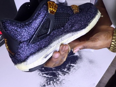HOW TO CUSTOMIZE  SHOES WITH GLITTER CORRECTLY DIY