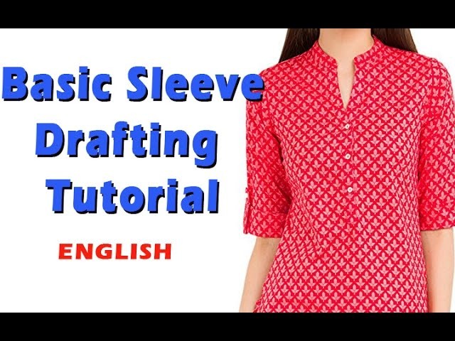 How to cut a kurti sleeve, Basic kurti Sleeve Drafting tutorial DIY (English) Sleeve