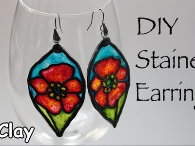 How to fake stained glass earrings - DIY jewelry making tutorial
