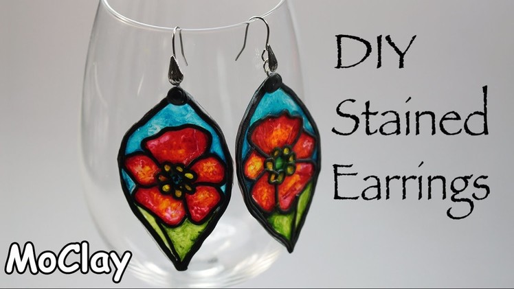 How to fake stained glass earrings - DIY jewelry making tutorial