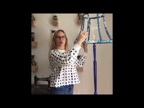 How to make a crochet lampshade, an easy diy tutorial from Lazy Daisy Jones.