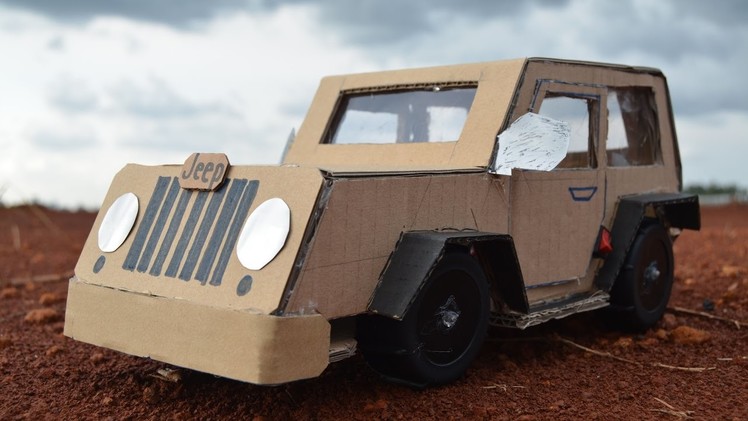 How to Make a Jeep Car With Used Cardboard - Diy At Home Electrick Car