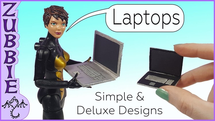 How to Make a Miniature Laptop, DIY for Dioramas or Dollhouses