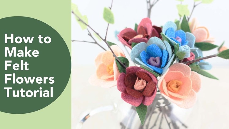 How to Make Felt Flowers Tutorial, Hot glue DIY crafts