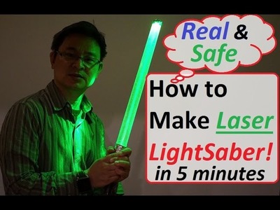 How to make Real and Safe Laser Lightsaber in 5 minutes! DIY Laser Lightsaber