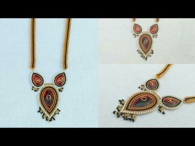 How To Make Silk Thread Necklace. How To Make Designer Necklace. DIY.Haram. Home Made Tutorial