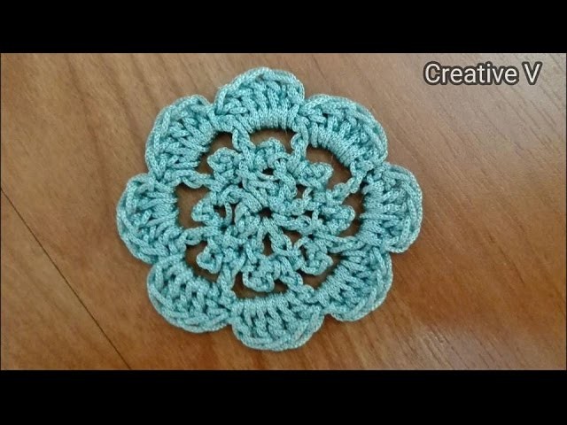 How To Make Simple Crochet Flower. Tutorial 2