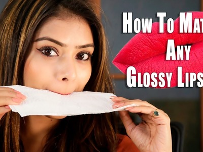 How To Mattify Glossy Lipstick | Matte Lipstick Tutorial | DIY Matte Lipstick | Foxy Makeup Videos