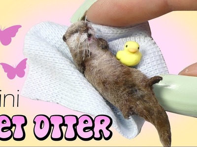 How To Mini Otter Tutorial. DIY Miniature Doll Pet Otter