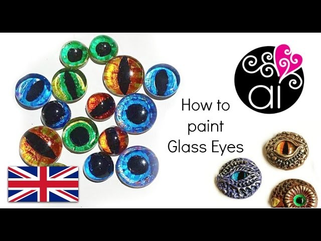 How to paint glass eyes for Polymer Clay Creations | DIY Tutorial