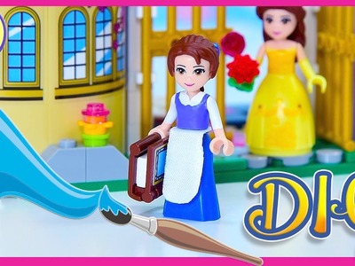 Lego Beauty & the Beast Belle Blue Dress Custom DIY Mini doll Disney Princess How to Tutorial Craft