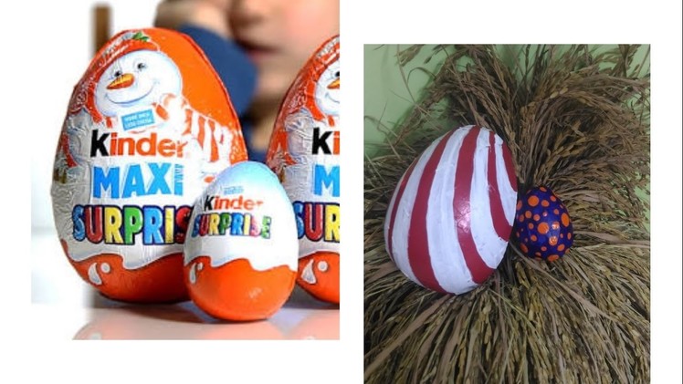 Make easter eggs from kinder joy cases- DIY best out of waste