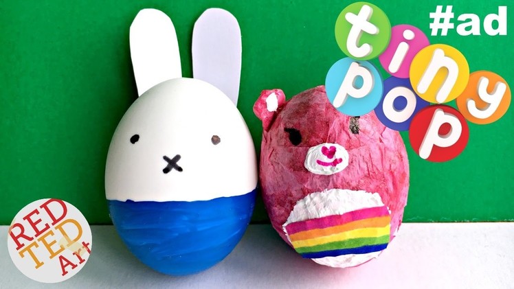 Miffy Egg Decorating DIY & Cheer Bear Egg Decorating How To - sponsored by Tiny Pop