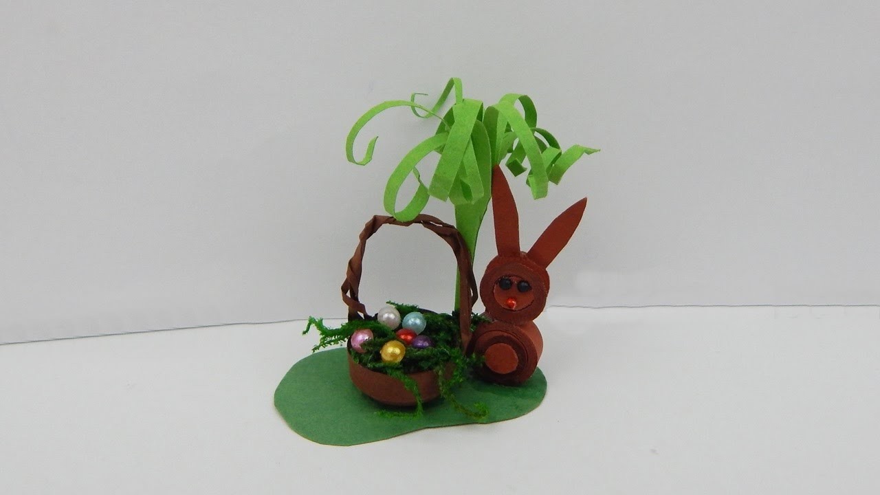 Miniature Easter Decoration Bunny With Basket Diy Doll miniature easter decoration bunny with basket diy doll