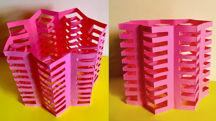 Multi store paper house | paper apartment - paper home craft for kids project - paper building