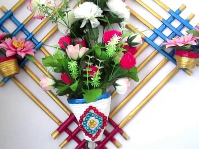 Newspaper  Flower Vase | DIY newspaper crafts | Best out of Waste | wall hanging | wall decor | Diy