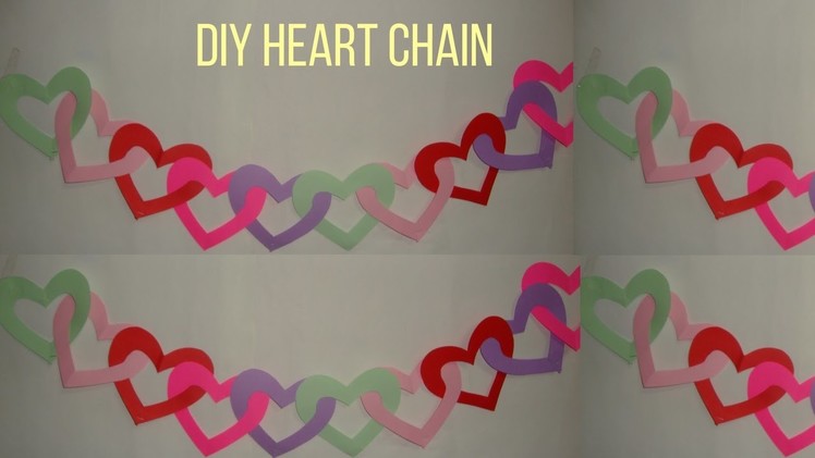 Paper Craft: paper hearts chain. paper craft ideas.